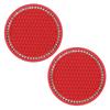 Car Non-slip Water Cup Pad Diamond Rhinestone Decor Rubber Round Mat Cup Holders Anti-skid Silicone Pads Auto Accessories