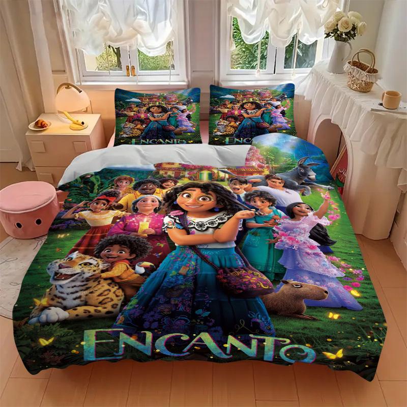 Magical Family Adventure Print 3Pcs Bedding Setduvet Cover With 2 Bedropillowcase Home Birthday Gift