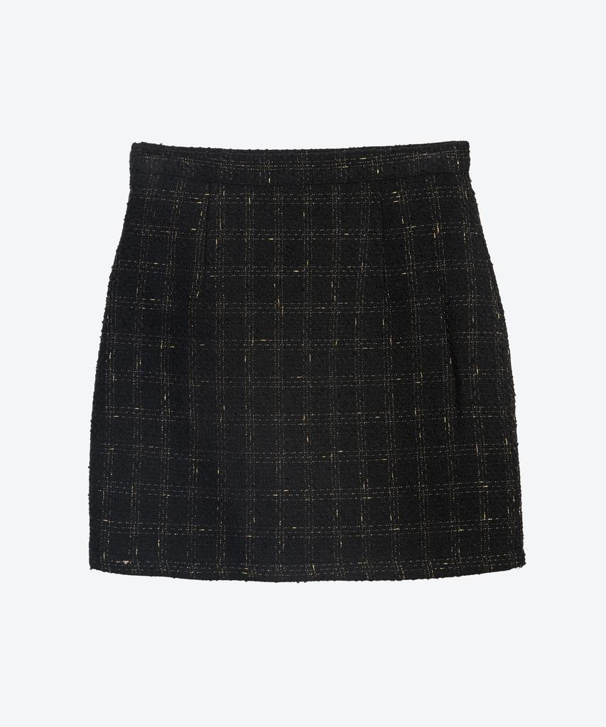 UNTAGE Boucle Tweed Mini Skirt (Black)_Uws-Fs03