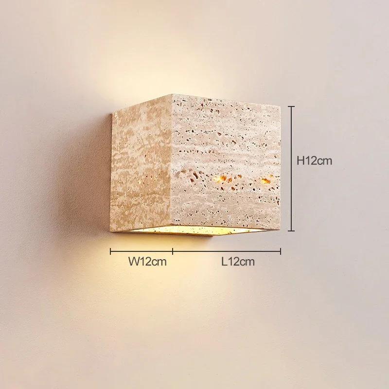 Modern LED Wall Lamp Outdoor Garden Courtyard Waterproof Wall Light Marble Corridor Indoor Bedroom Bedside Decoration Wall Light