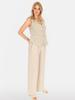WOMEN' STRIPED LINEN VEST