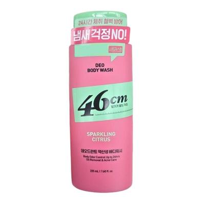 46cm Deo Body Wash Sparkling Citrus 225ml – 24H Odor Control, Mild Acidic pH, Deodorant Body Cleanser, Korean Body Wash