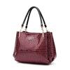European and American style mature temperament handbag bag female crocodile pattern stone pattern underarm bag female bag