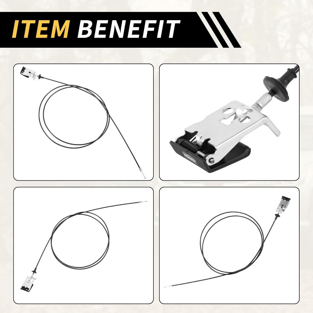 1 Pcs Hood Latch Release Cable for Toyota Tacoma 1996-2004 Front Hood Release Cable Hood Lock Control Cable No.5363004020 Black