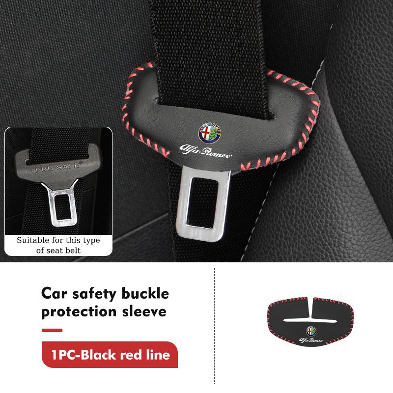 For Alfa Romeo Car Seatbelt Buckle Cover Protector Cover Anti-scratch Cover GT Stelvio F1 Brera Volante Tonale Gloria Disco def789