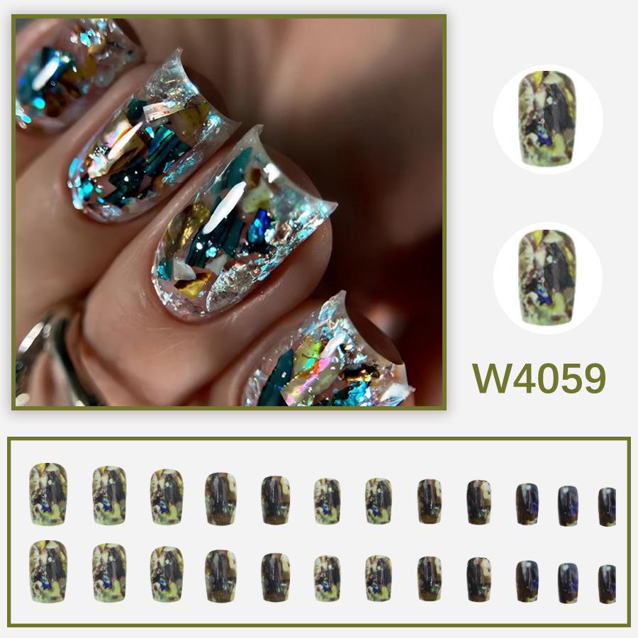 European & American Whitening Daily Wear Nail Art - Medium-Long Style