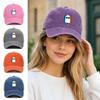 Adjustable Washed Baseball Cap Rainbow Ghost Print Streetwear Hat Vintage Sun Hat  For Men Women