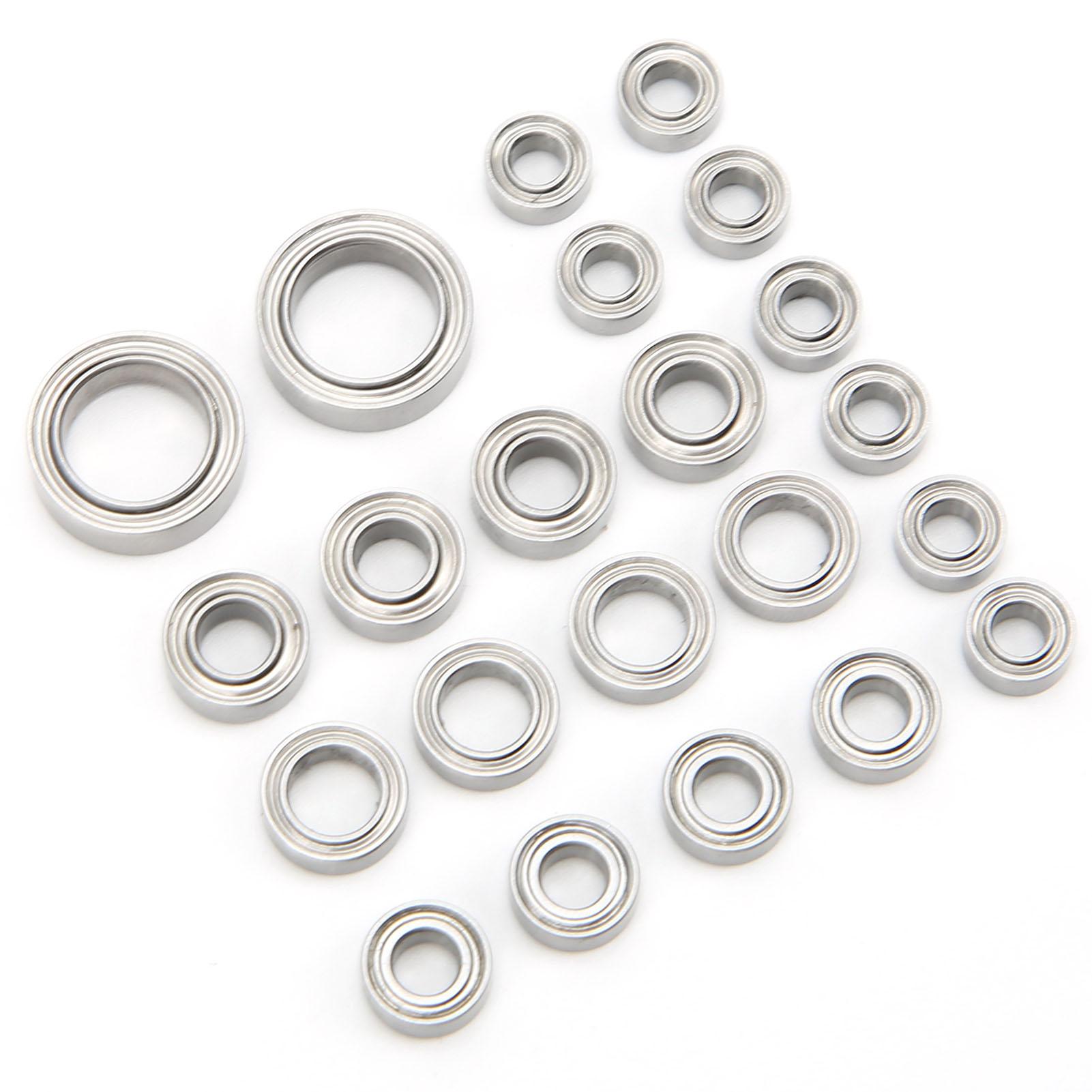 

22Pcs RC Bearing Kit Stainless Steel 5 Different Sizes RC Car Bearings Upgrade Parts for Traxxas TRX4M 1/18 RC Crawler