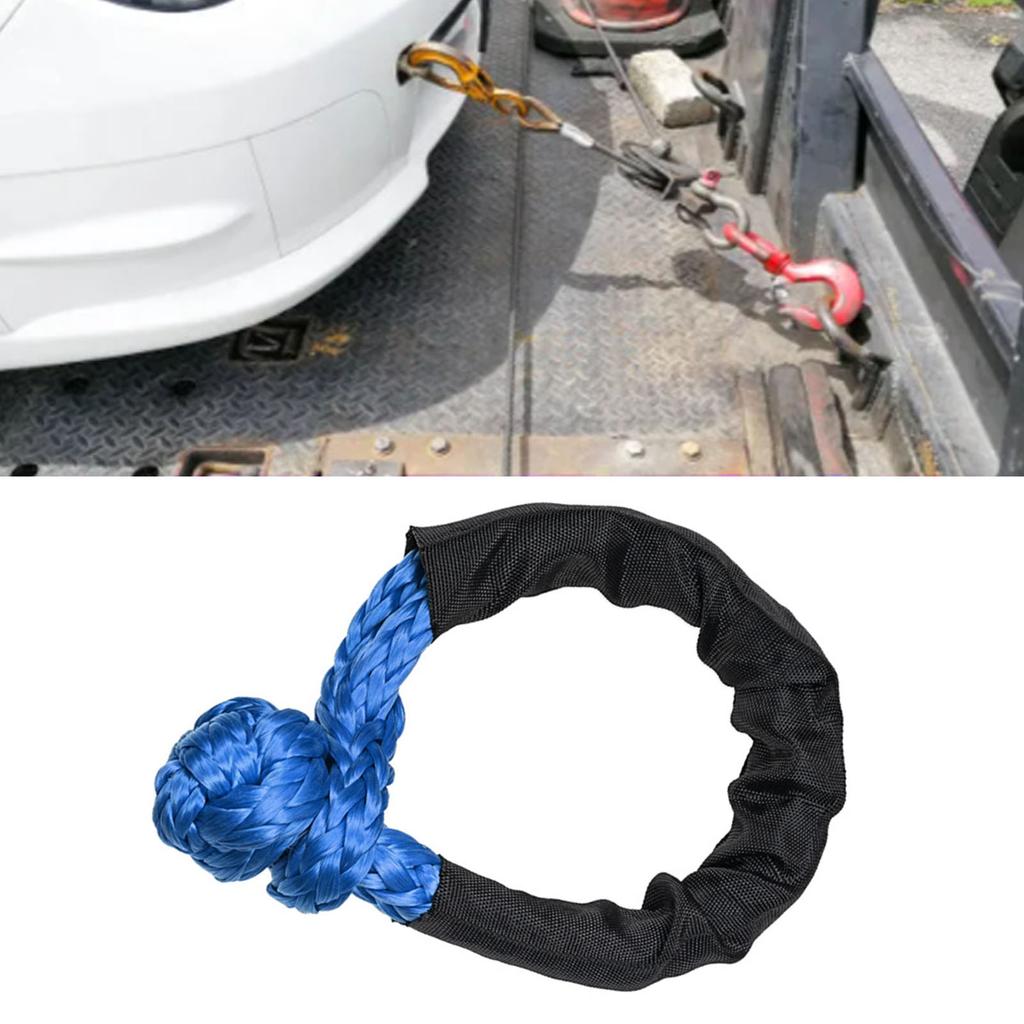 Soft Shackle 17 Tons Breaking Strength Heavy Duty Polymeric Polyethylene Road Recovery Rope for Offroad
