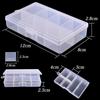 Transparent Plastic Lure and Component Storage Box with 5, 8, or 10 Compartments (Thunder Frog Box).