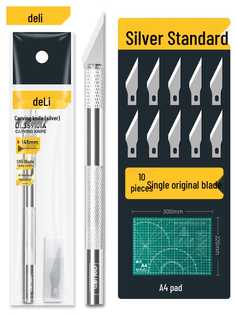 Deli Handmade Craft & Engraving Knife Set for Paper, Rubber Stamps, and Wood Carving.