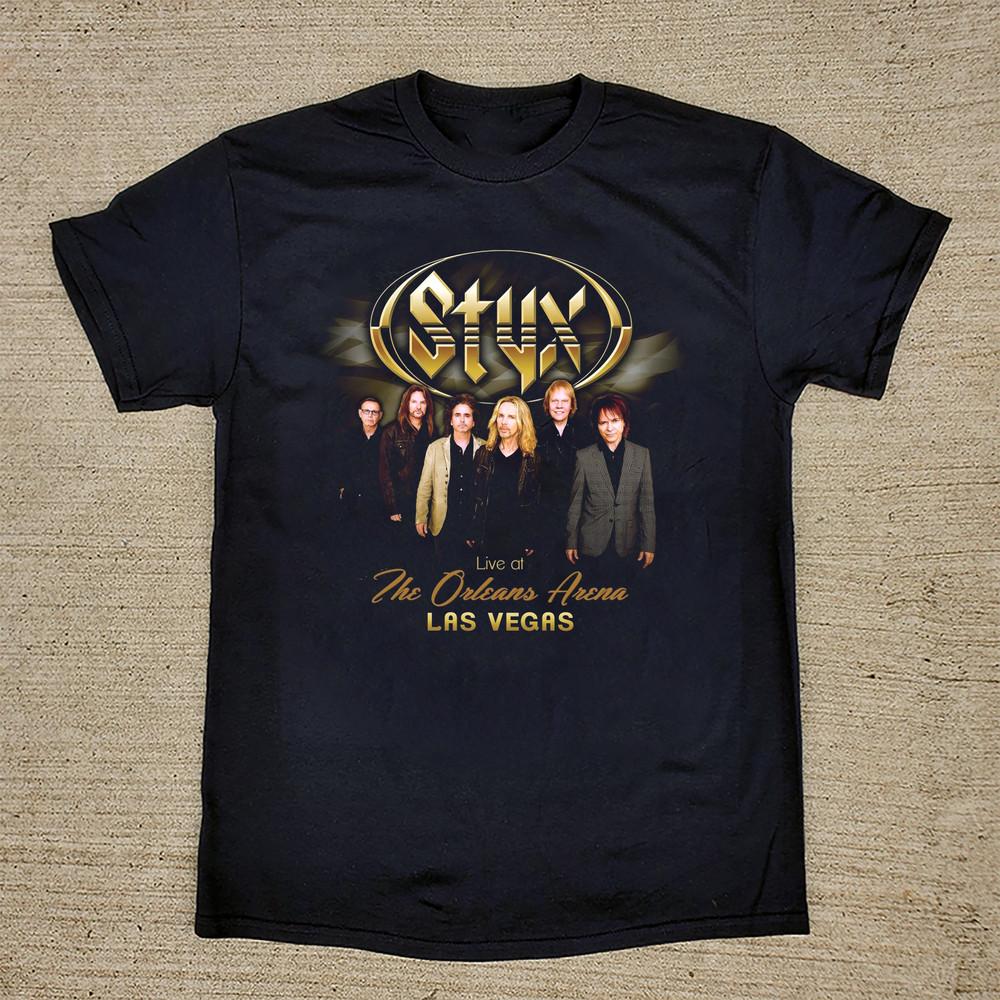 Styx Band In Las Vegas Concert T Shirt Black All Size S-5XL VX47 Unisex T-Shirt XXXL