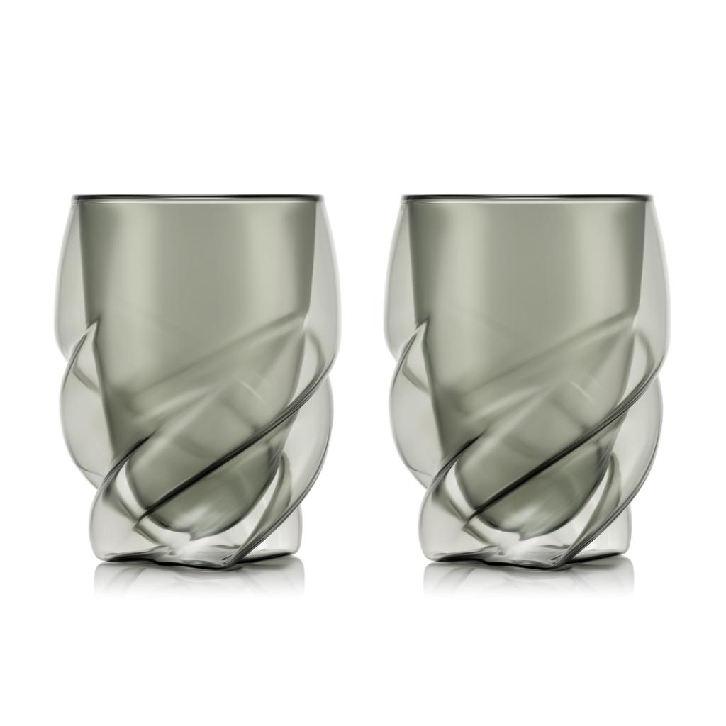 BODUM PARIS Set of Insulates Hot or Cold and Freezer Authentic PAVINA® Double-Walled Glasses, 270ml, Gray, 2, Drinks, Double-Walled, Heat-Resistant,