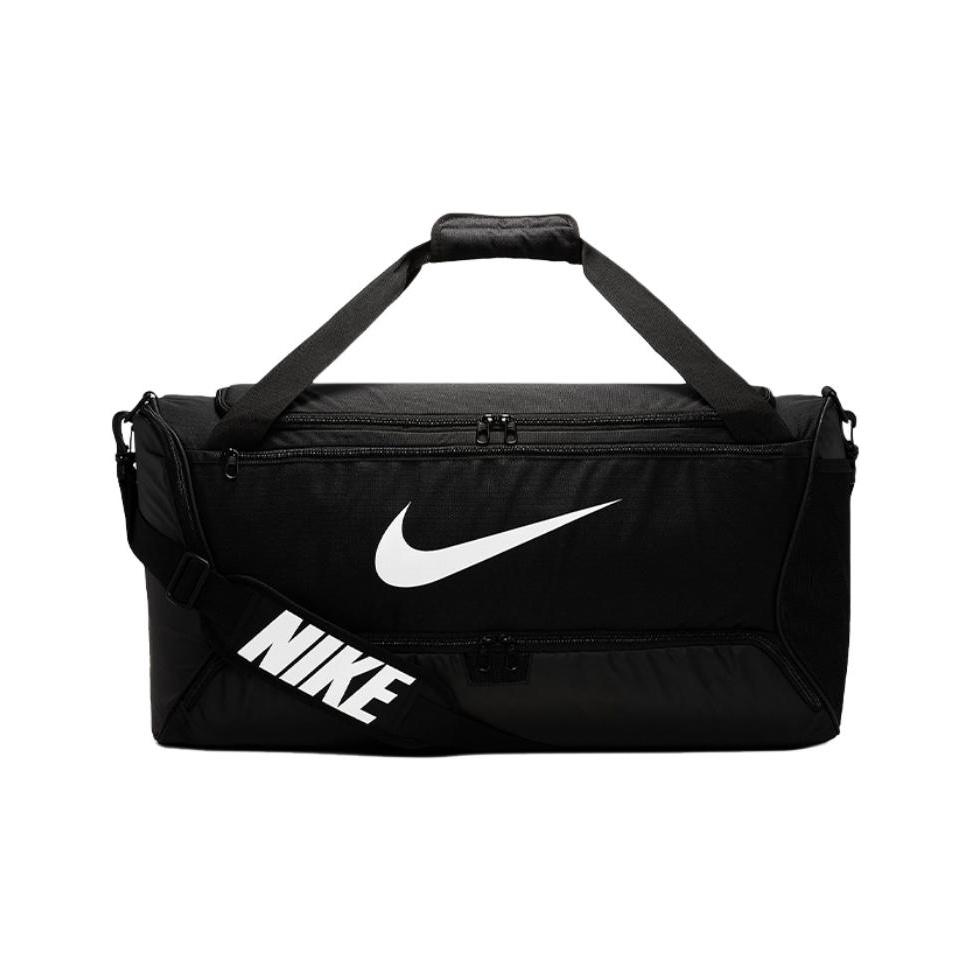 Nike Brasilia Zipper Training Polyester Handheld Shoulder Crossbody Bag Luggage Basketball Gym Camping Travel Bag Unisex bags Black BA5955-010 Black