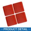 Ein ABSOPRO Autoaufkleber 5 x 5cm Reflektierendes Sicherheitswarnband Reflektierender Aufkleber Rot (4er-Set)