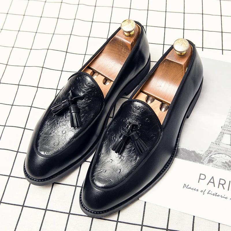 Men's Formal Shoes Slip On Tassel Loafers Comfortable Men Dress Shoes Casual Moccasins Gentleman Shoe Elegantes Office Shoes