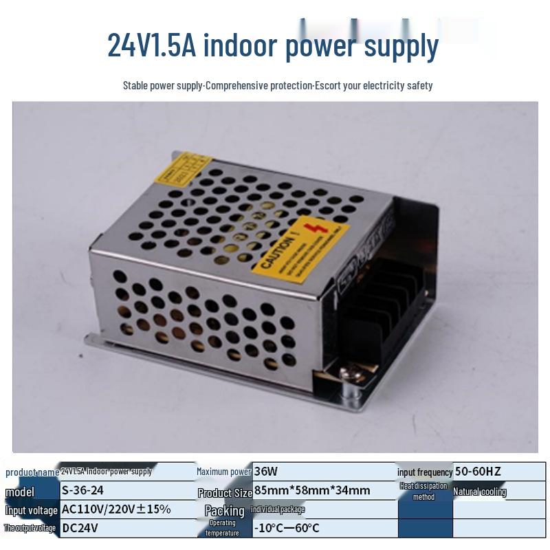 220V To 12V/24V/5V DC Power Supply for LED Strip Lights - 5A/10A/30A, 60W Transformer