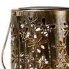 Outdoor Lanterns For Porch Waterproof Colorful Metal Lamps Decorations Solar Pathway Lights Outdoor For Yard Outside Path