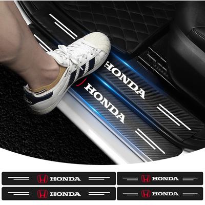4 stk Karbonfiber Bildørterskel Beskyttelsesklistremerke Ripebestandig Ombyggingsklistremerke for Mugen Power Honda Civic Accord CRV Hrv Jazz