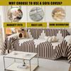 New Scratch Proof Sofa Cover Sofa Shawl Reversible Skin-Friendly Bed Blanket Chenille Fabric Natural Drape Chenille Sofa Cover