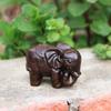 1/2 Pezzi Mini Decorazioni per la Casa Giardino delle Fate Animali in Legno Naturale Statuette Artigianato in Miniatura Statua di Elefante