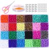 2/3/4mm 24-Color Glass Rice Beads DIY Jewelry Crafting Kit