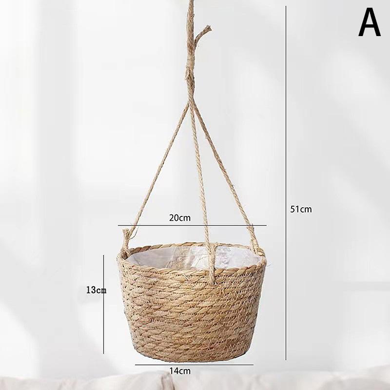 

Джутовая веревка Плетеный подвесной кашпо Раме Корзина для хранения Крытый Открытый Сад Подставка для цветочного горшка Подвески для растений Домашний декор