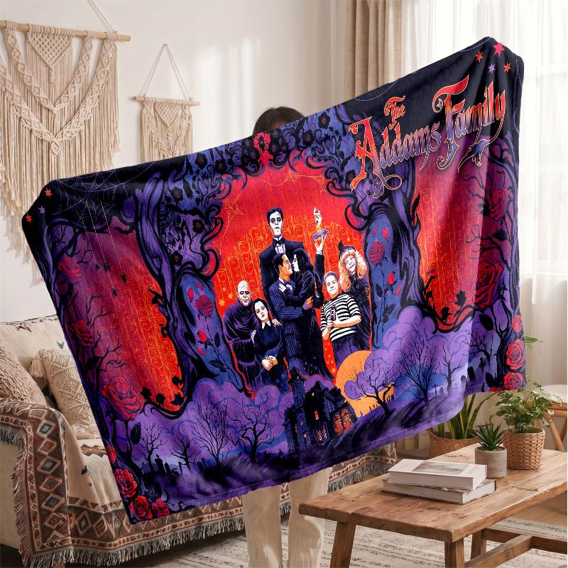 Warm Flannel BlanketThe Addams Family Soft Cozy Throw Blanket for Bedroom Couch