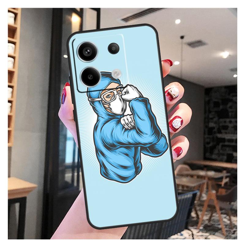 Cartoon Medicine Doctor Nurse Case For Xiaomi Redmi Note 13 12 11 9 10 Pro 9S 10S 11S 12S Redmi 13 12 10C 12C 13C Coque