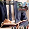 [BLUE SINCERE] B5 Genuine Leather Slim Notebook Cover, Holds 2 Books, Fits College Notebooks, Includes Pen Holder, Bookmark, and Card Slots / NC2 (Roy
