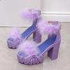 Large Thick Soled Buckle Strap Sandals