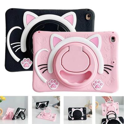 Case for Ipad Pro Mini Air and Samsung Tablet Tab Kids Case For Xiaomi Mipad 5/6 Pro RedMi Pad SE 11" Pulgadas Silicona Cute Cat Case Carrying Stand