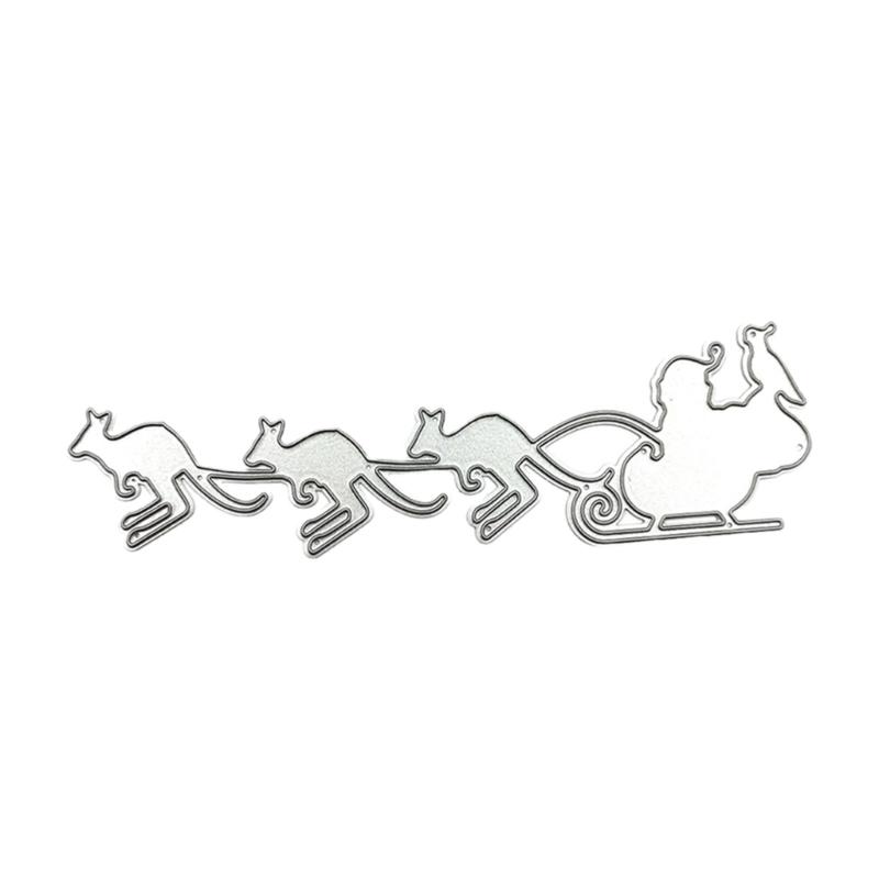 Christmas Series Die Cuts Stencils Template Molds Christmas Sleigh Metal Cutting Dies for Album Scrapbooking Decorations