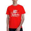 60th birthday Men T Shirt 60 Birthday Vintage Tees Short Sleeve Round Collar Cotton Party Clothing TShirt
