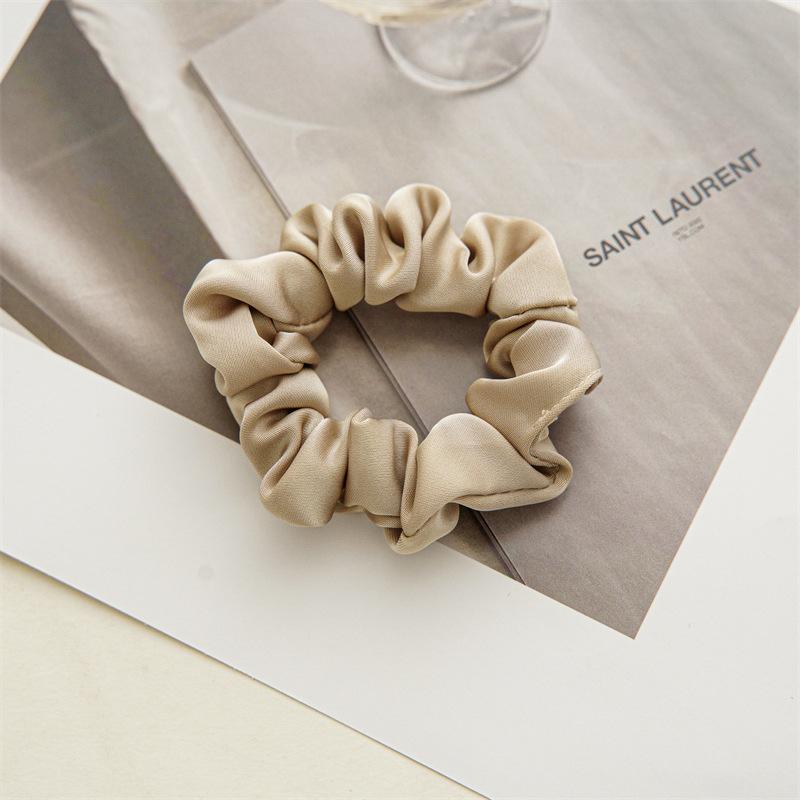 1Pc Small 7cm Hair Ring Silk Satin Hair Scrunchies Simple Versatile Ponytail Holder Sweet Solid Color Headwear Accessories Women