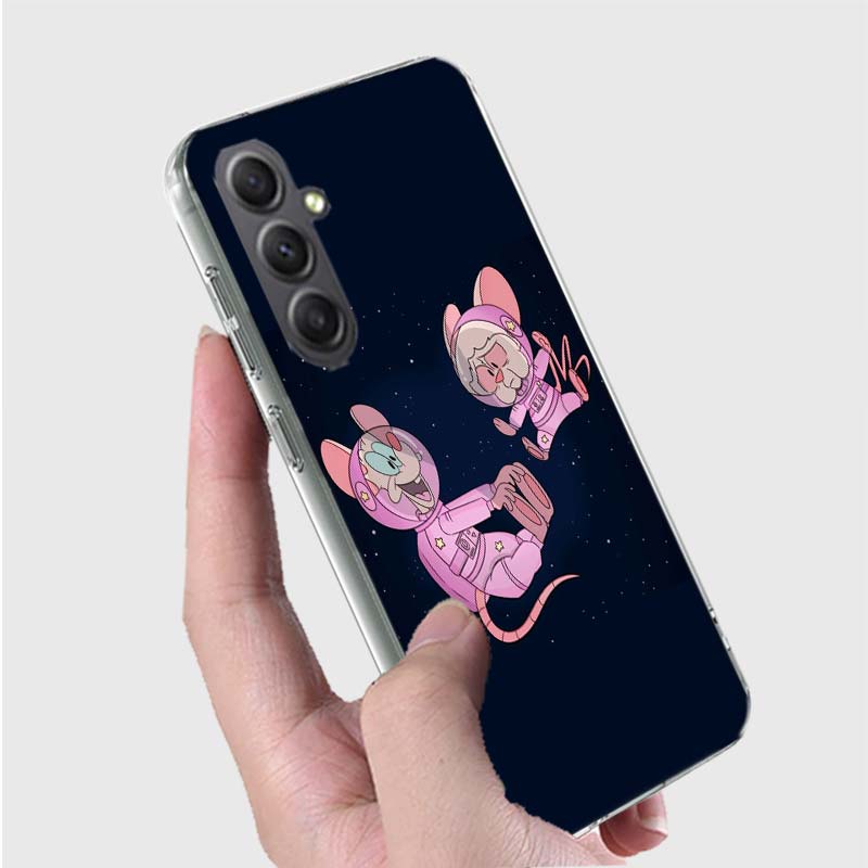 Pinky Anime and the Brain Case For Phone Samsung Galaxy A12 A22 A32 A52 A52S A13 A23 A33 A53 A14 A24 A34 A54 5G A73 A42 A9 A8 A7