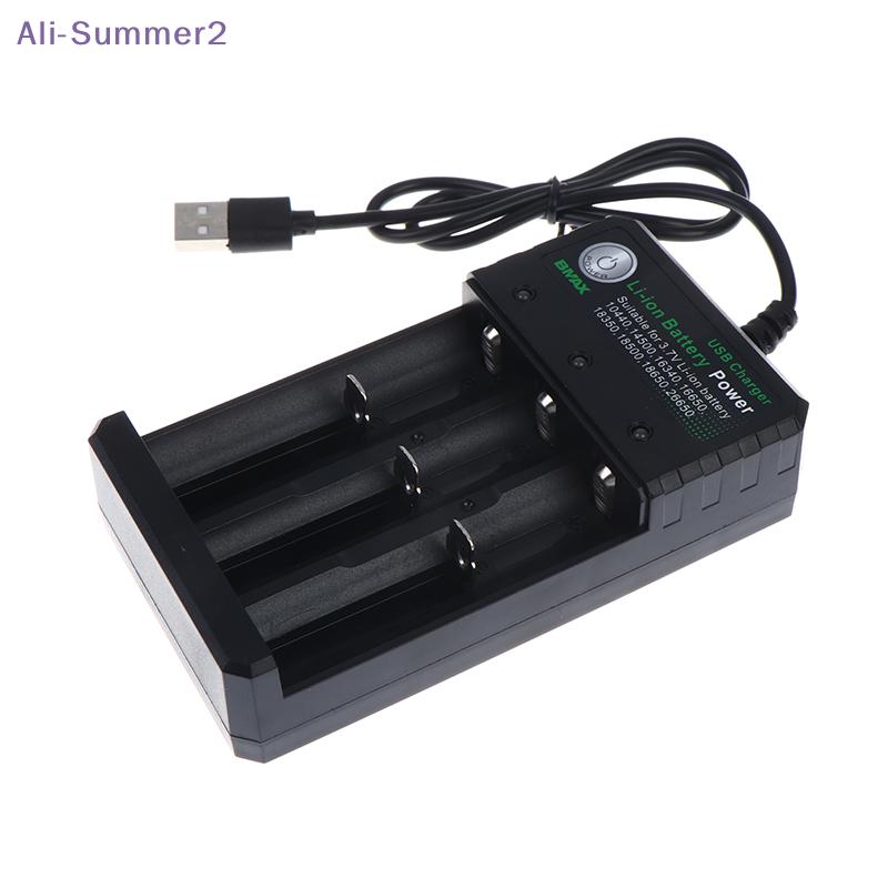 {Summer2} 3 Slots 18650 Li-ion Battery Charger USB Charger Adapter Rechargeable Li-ion Battery Charger For 18650 Battery