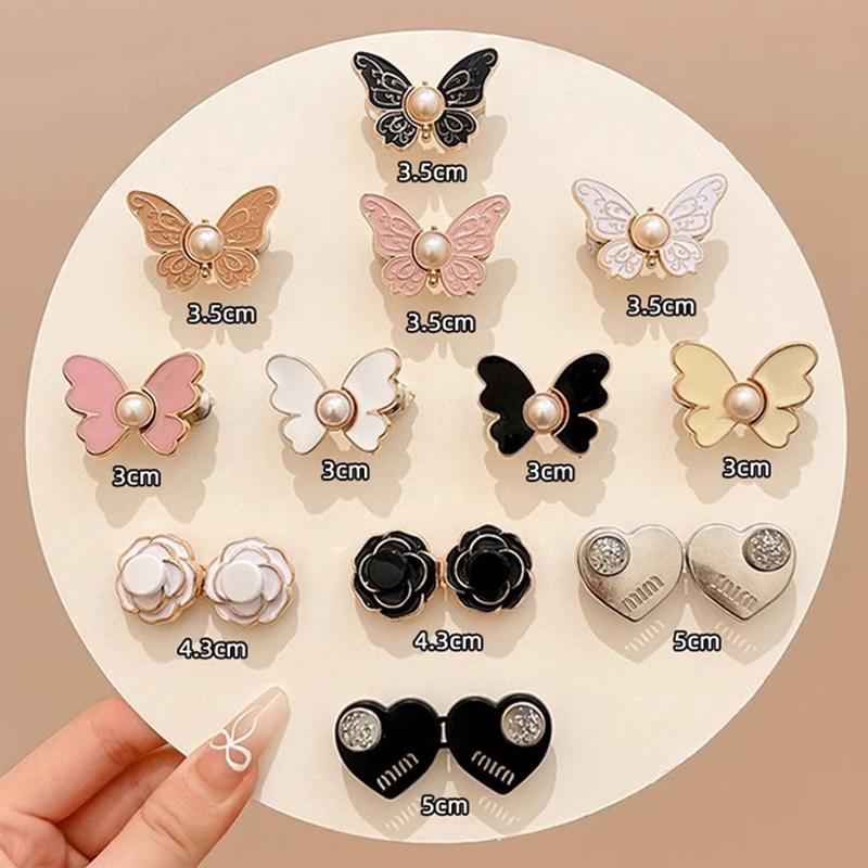 Butterfly Jeans Button Adjustable Clips For Pant Skirts Waist Tightener Buckle Snap Button Adjuster Pants Pin Retractable Button
