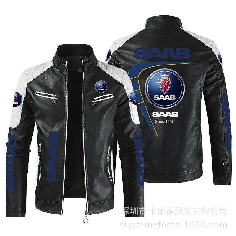 Hot men's clothing European size vauxha motorcycle leather jacket racing suit men's PU leather jacket jacket
