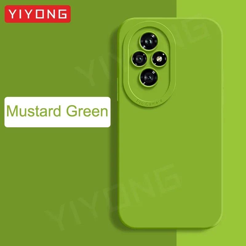 

Чехол для Honor200, шелковистый, мягкий, жидкий, силиконовый чехол для Huawei Honor 200 Pro 200Pro 5G, противоударные чехлы для телефонов For Honor 200 зелёный