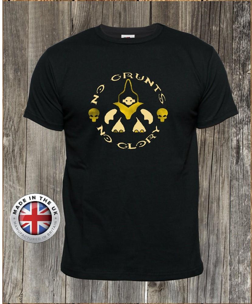 Halo t shirt  No Grunts No Glory  Covenant black tshirt, unisex   ladies fitted 3XL