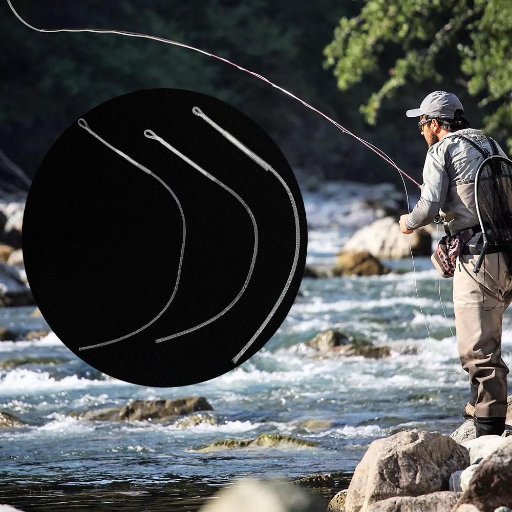 MNFT 10Pcs High Strength Fly Fishing Line Loop Connector 20LB/30LB/50LB Nylon Braided Leader Loops For Fly Line