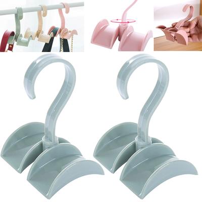 2pcs 360-degree Rotation Closet Organizer Hanger Hooks Hanger Handbag Holder For Closet Hanging Organizer Bag Clothing Hanger