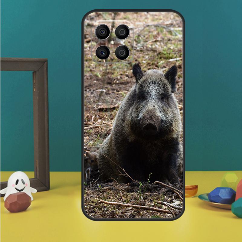 

Wild Boar Pig Brown Case For Honor X9a X8a X8b X9b X9c X8 X9 50 70 90 Lite Honor 200 Lite Magic 7 5 6 Pro Cover Honor X8a