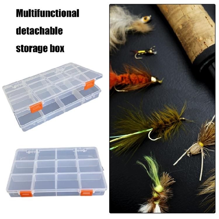 Fishing Tool Box Storage Case Plastics Fishing Tackle Box with Dividers Baits Lures Organizers Tray Easy to Carry