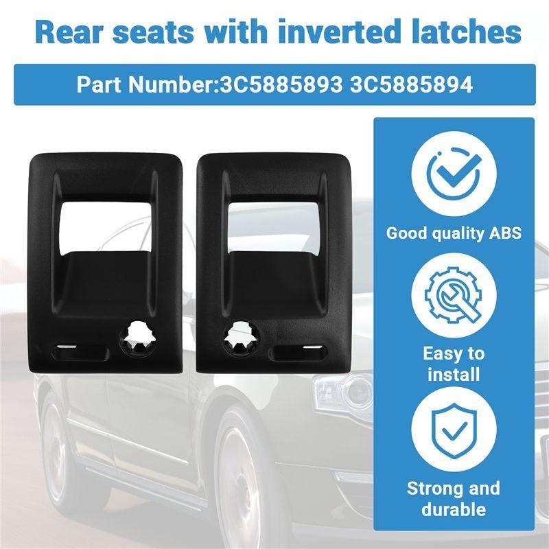 NUOVO-Pannello di Copertura con Fibbie di Bloccaggio Sedile Posteriore Abbassabile, Deflettore, Chiusura a Mano+Foro Chiave per VW Passat B6 LHD 3C5885893 3C5885894