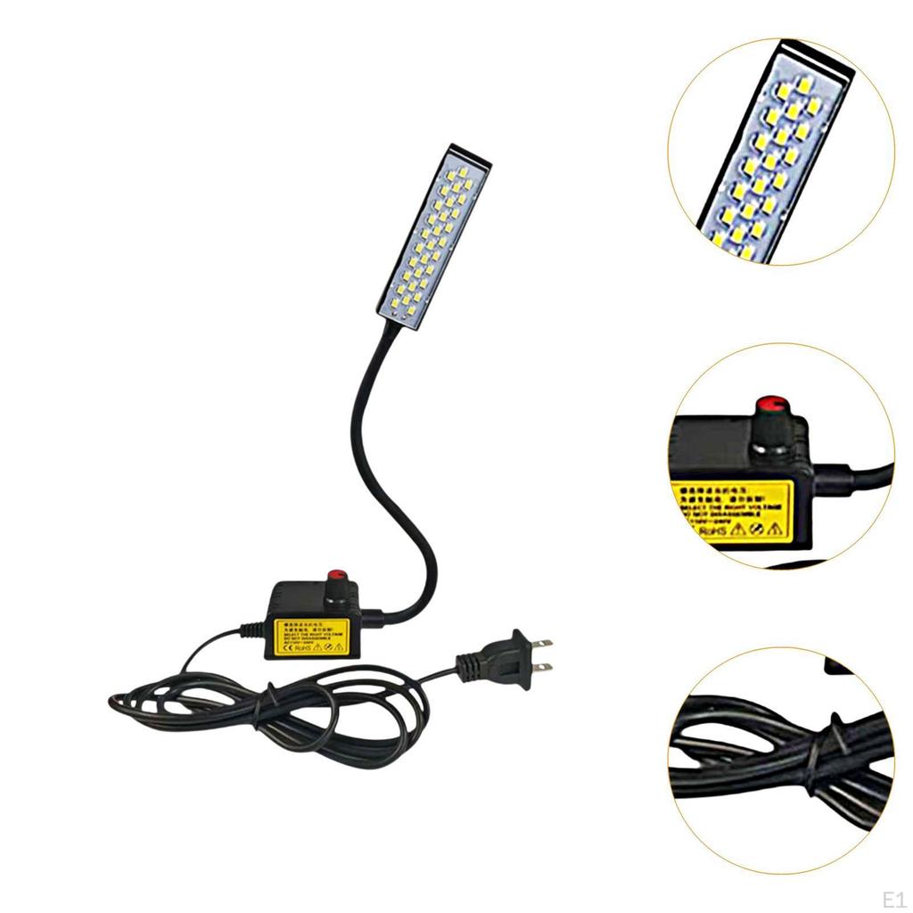 Sewing Machine Light Electronics Repair Lamp Gooseneck Neck 4W Adjust Angles Bright but Soft