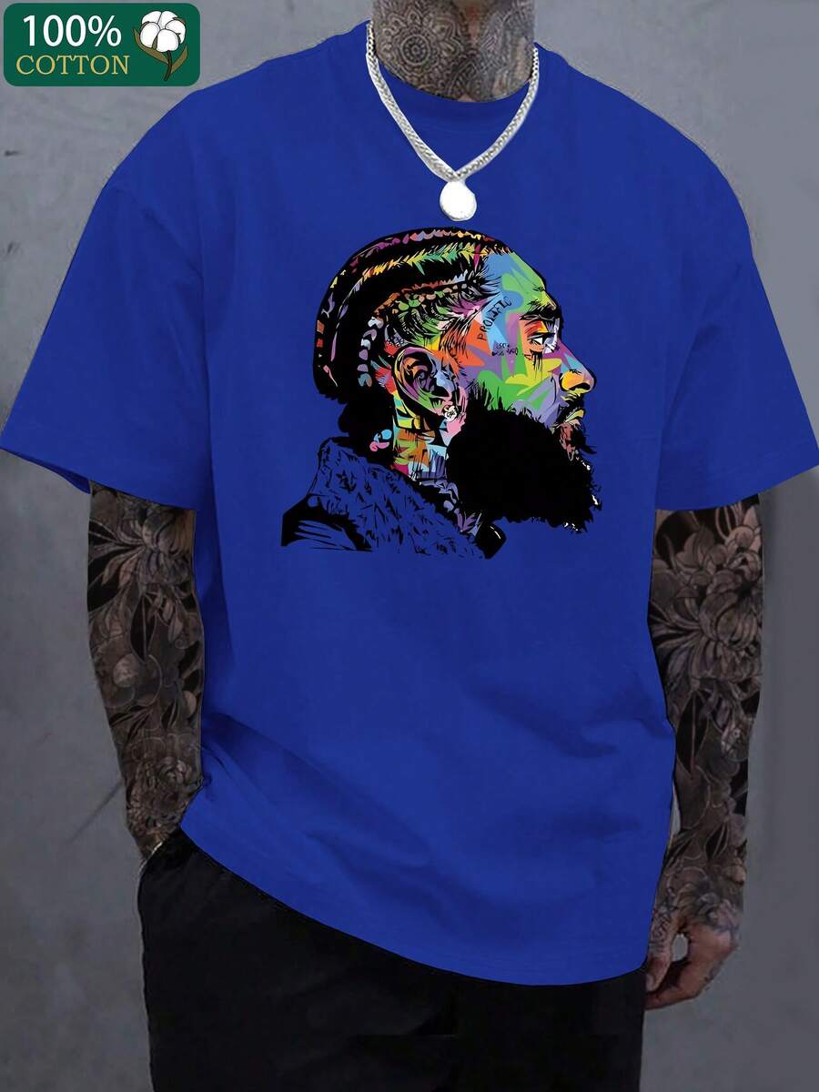

Portrait Print, BoutiqueThickened Unisex T-Shirt, Unisex s Fashion Casual T-Shirt S