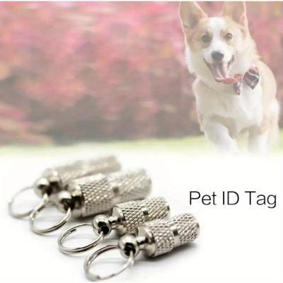 Pet Dog Cat Anti Lost Address Label Storage Tube Pendant Pet Universal Mini Metal Identification Tag Collars Pet Accessories