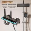 4-in-1 Edelstahl Klaviertastatur Duschset Intelligente Temperaturregelung Duschsystem Haushalts Badezimmer Duschset